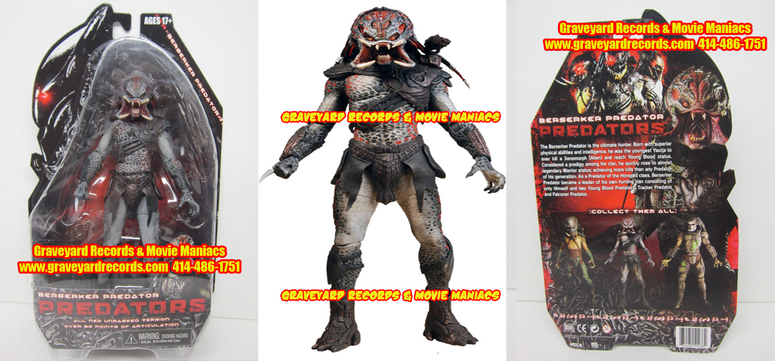 8" Neca Toys Predator 2010 Series 2 - Unmasked Berzerker Figure